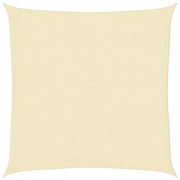 vidaXL Voile de parasol PEHD Carr&eacute; 2 x 2 m Cr&egrave;me