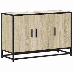 vidaXL Meuble de salle de bain avec lavabo Ch&ecirc;ne Sonoma 90x33x60 cm