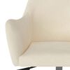 vidaXL Chaises &agrave; manger pivotantes lot de 4 Cr&egrave;me Velours