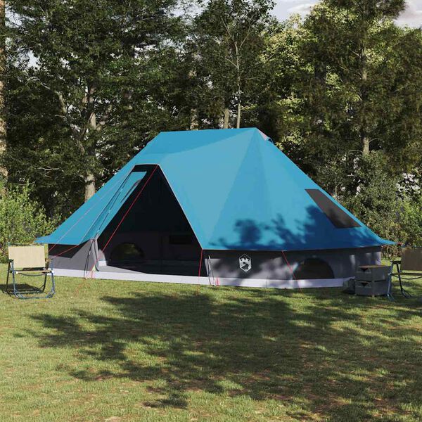 vidaXL Tente Tipi familiale Tipi avec toit Bleu 680 x 430 x 270 cm