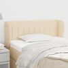 vidaXL T&ecirc;te de lit avec oreilles Cr&egrave;me 93x23x78/88 cm Tissu