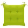 vidaXL Chaises de jardin avec coussins vert vif lot de 2 Bois de teck