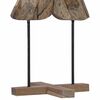 vidaXL Sapin de No&euml;l avec support Marron 121 cm Bois de teck solide