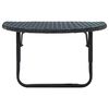 vidaXL Table de balcon 60x60x32 cm Noir R&eacute;sine tress&eacute;e