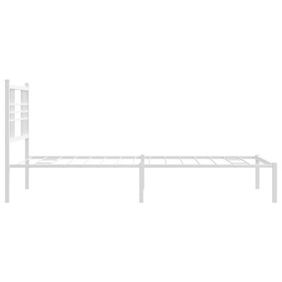 vidaXL Cadre de lit métal sans matelas et tête de lit blanc 100x200 cm