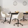 vidaXL Chaises &agrave; manger pivotantes lot de 4 Cr&egrave;me Velours
