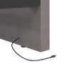 vidaXL Lit avec matelas et USB Gris clair Tissu 90x200 cm