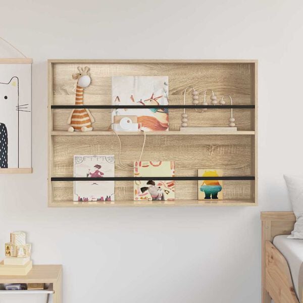 vidaXL &Eacute;tag&egrave;re &agrave; magazines avec &eacute;tag&egrave;re Ch&ecirc;ne Sonoma 100 x 12 x 70 cm