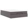 vidaXL Cadre de lit avec matelas avec matelas 2 pcs Gris PVC