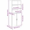 vidaXL Haut Armoire Bois Ancien 80 x 42,5 x 185 cm Bois d'ing&eacute;nierie