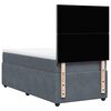 vidaXL Sommier &agrave; lattes de lit et matelas Gris fonc&eacute; 90x190 cm Velours