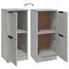 vidaXL Buffets 2 pcs Gris béton 30x30x70 cm Bois d'ingénierie