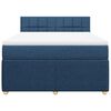 vidaXL Sommier &agrave; lattes de lit avec matelas Bleu 160x200 cm Tissu