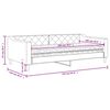 vidaXL Lit de jour avec matelas gris clair 100x200 cm tissu