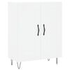 vidaXL Buffet haut Blanc 69,5x34x180 cm Bois d'ing&eacute;nierie