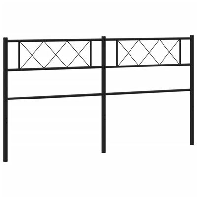 vidaXL Tête de lit métal noir 160 cm