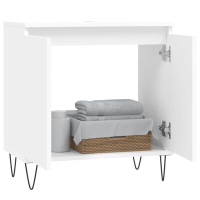 vidaXL Armoire de salle de bain blanc 58x33x60 cm bois d'ingénierie