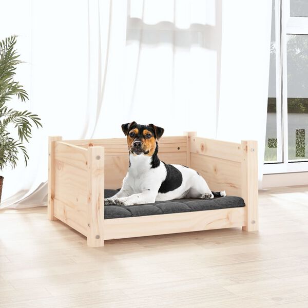 vidaXL Lit pour chien 55,5 x 45,5 x 28 cm Bois de pin massif