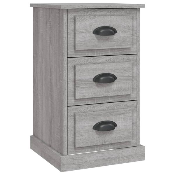 vidaXL Table de chevet sonoma gris 39x39x67 cm bois d'ing&eacute;nierie