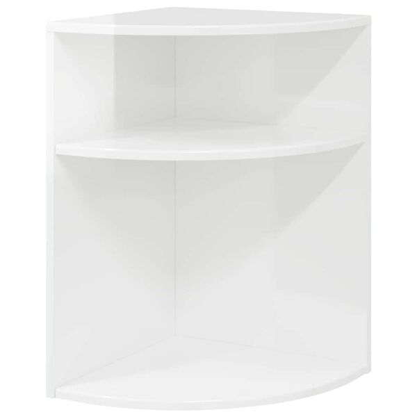 vidaXL Table d'appoint Blanc brillant 39,7 x 39,7 x 60 cm