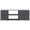 vidaXL Ensemble de rangement cuisine Autre 3 pcs Anthracite Acier