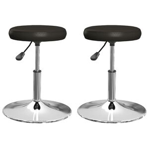 vidaXL Chaises &agrave; manger lot de 2 noir similicuir