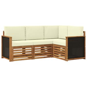 vidaXL Ensemble de canap&eacute;s d'ext&eacute;rieur 4 pc Polyester