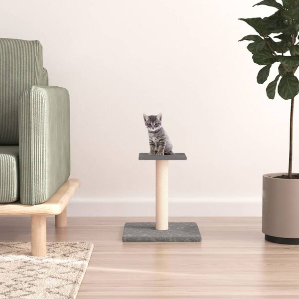 vidaXL Arbre &agrave; chat avec plate-forme gris clair 38 cm