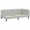 vidaXL Cadre de lit d'angle Gris clair 90 x 190 cm Velours