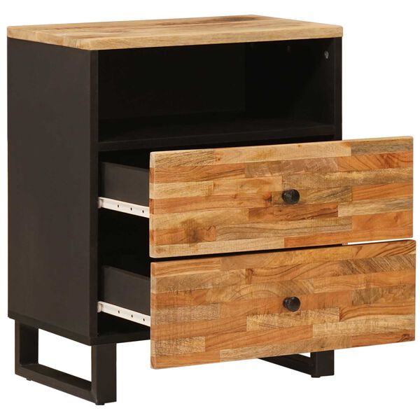vidaXL Armoire de lit Marron 50 x 33 x 62 cm Bois de mangue massif
