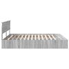 vidaXL Cadre de lit Gris Sonoma 200 x 200 cm Bois d'ing&eacute;nierie