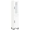 vidaXL Buffet haut Blanc 34,5x34x180 cm Bois d'ing&eacute;nierie