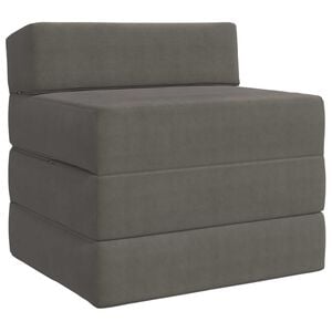 vidaXL Canap&eacute;-lit pliable 2 place Gris clair 70 x 60 x 63 cm