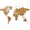 MiMi Innovations D&eacute;coration carte du monde murale Bois Marron 130x78cm