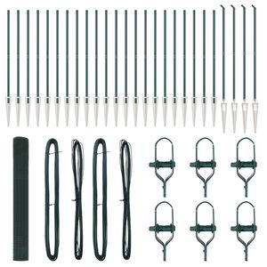 vidaXL Cl&ocirc;ture en fil soud&eacute; avec pointes 50 x 1,2 m Vert Maille