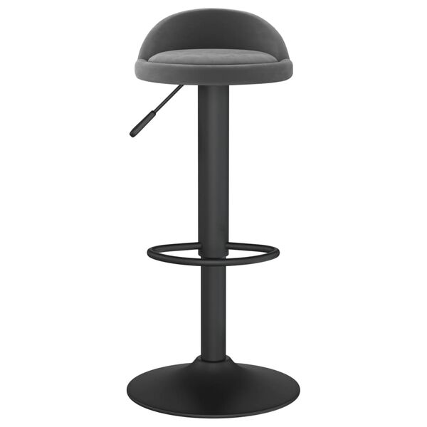 vidaXL Tabourets de bar lot de 2 gris fonc&eacute; velours