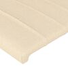 vidaXL T&ecirc;te de lit Cr&egrave;me 200x5x118/128 cm Tissu