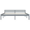 vidaXL Cadre de lit sans matelas gris bois massif de pin 180x200 cm