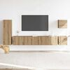 vidaXL Ensemble de meuble TV mural 5 pcs ch&ecirc;ne artisanal