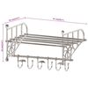 vidaXL Porte-bagages avec cintres mural aluminium