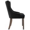 vidaXL Chaises &agrave; manger lot de 6 noir tissu