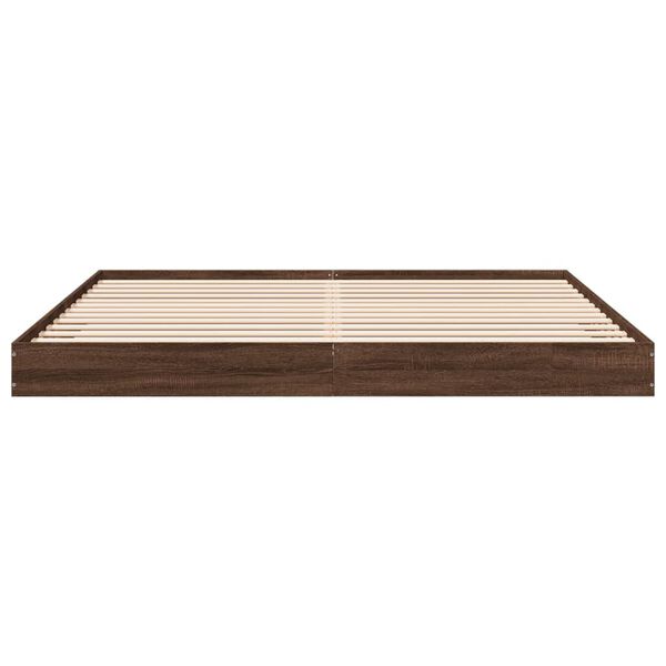 vidaXL Cadre de lit sans matelas ch&ecirc;ne marron 180x200 cm