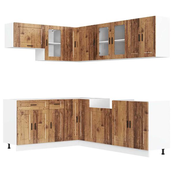 vidaXL Ensemble d'armoires de cuisine 11 pcs Porto bois d'ing&eacute;nierie