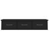 vidaXL &Eacute;tag&egrave;re murale avec tiroirs Noir 88x26x18,5cm bois d'ing&eacute;nierie