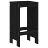 vidaXL Ensemble de bar de jardin 3 pcs noir bois de pin massif