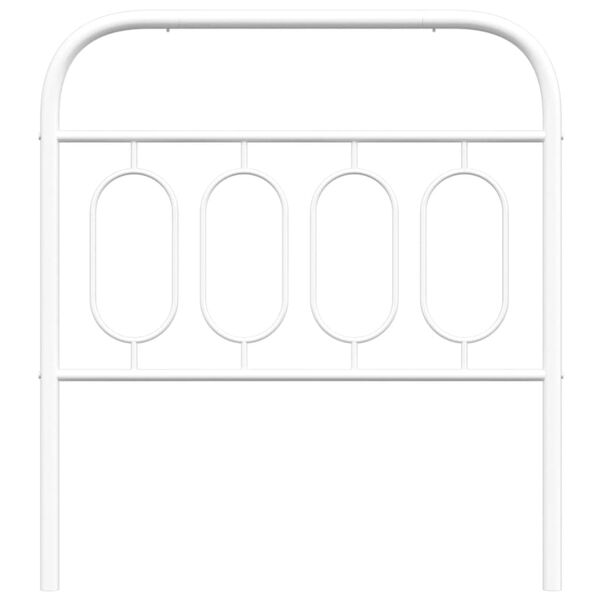 vidaXL T&ecirc;te de lit m&eacute;tal blanc 90 cm