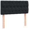 vidaXL Sommier &agrave; lattes de lit avec matelas et LED noir 90x220 cm velours