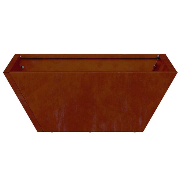 vidaXL Cache-pot de jardin 5 pcs Rouill&eacute; 40 x 40 x 15 cm Acier patin&eacute;