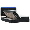 vidaXL Lit de rangement LED avec matelas Noir 180 x 200 cm Velours