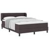 vidaXL Lit boxspring avec matelas Marron fonc&eacute; 140 x 200 cm tissu